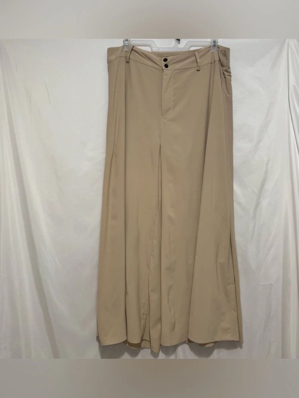 Beige Wide Leg Pants Size 3XL